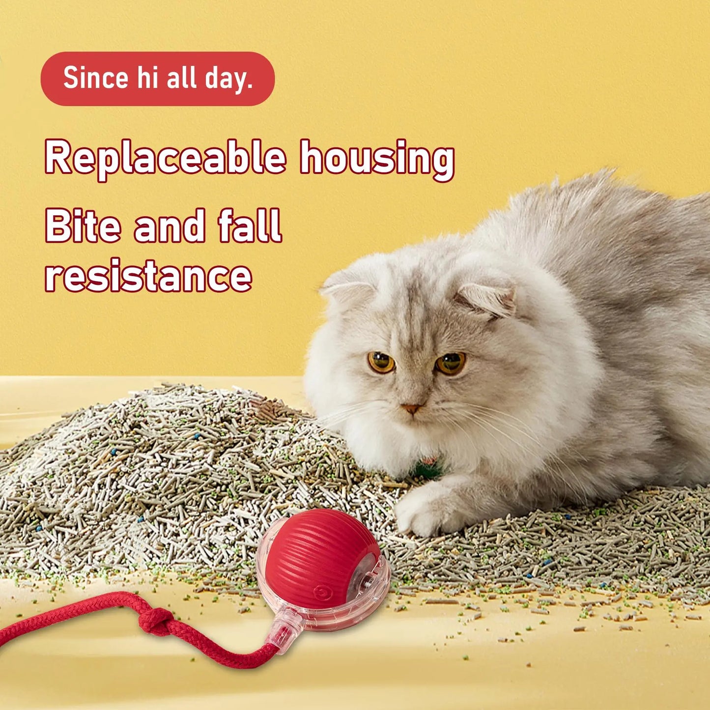 USB Rechargeable Dog Teaser Toy, Long Tail Toy Ball, Cat Training Toy, Tease Cat Training Toy, Suitable for All Cats, Valentine'S Day Gift