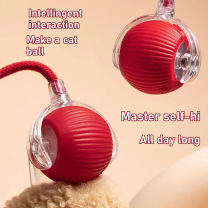 USB Rechargeable Dog Teaser Toy, Long Tail Toy Ball, Cat Training Toy, Tease Cat Training Toy, Suitable for All Cats, Valentine'S Day Gift